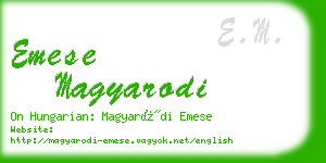 emese magyarodi business card